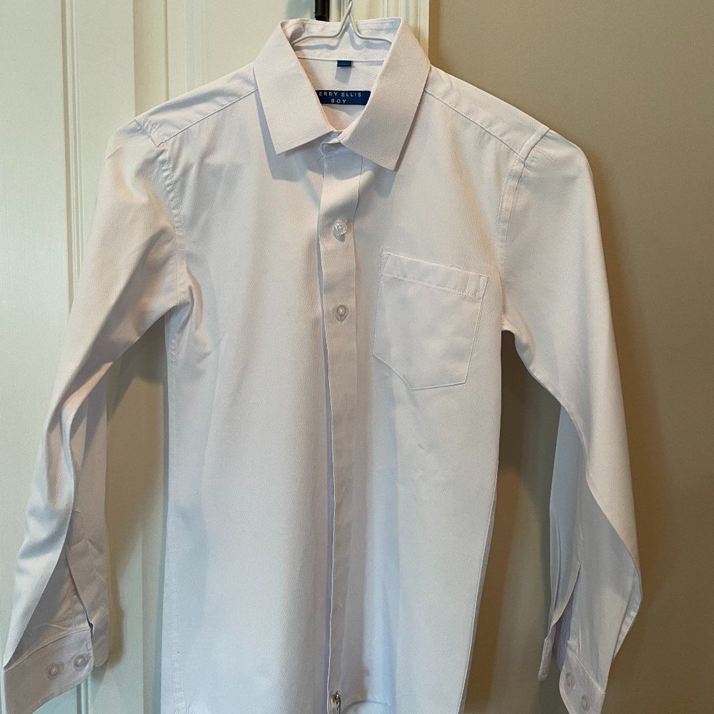 Boys White Long Sleeve Shirt